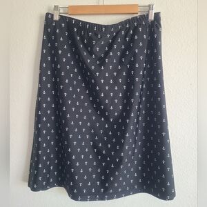 Athletic Sports Modest Skirt a-line Flexible black with anchors